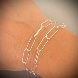 Kris Nations Large Link Chain Silver Bracelet